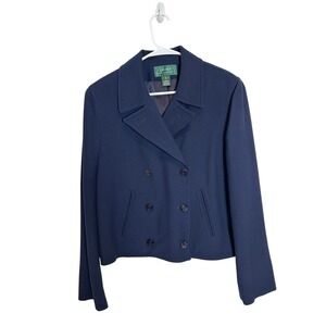 Perfect condition vintage Ralph Lauren navy nautical wool blazer 12